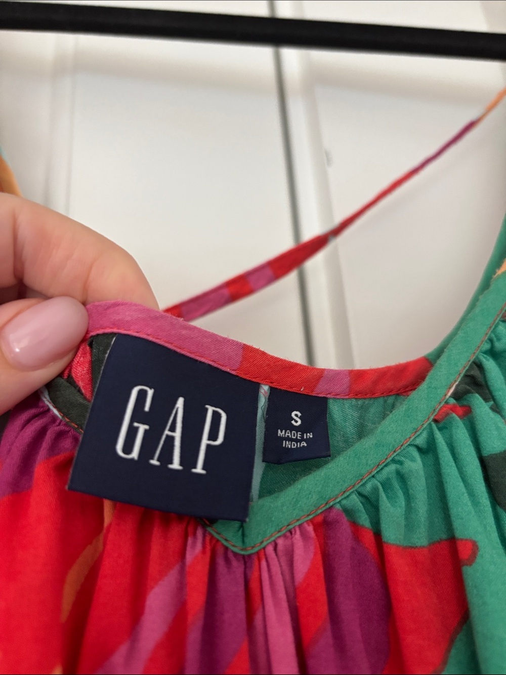GAP Multicolor Abstract Spaghetti-Strap Maxi Dress - Picture 2 of 3